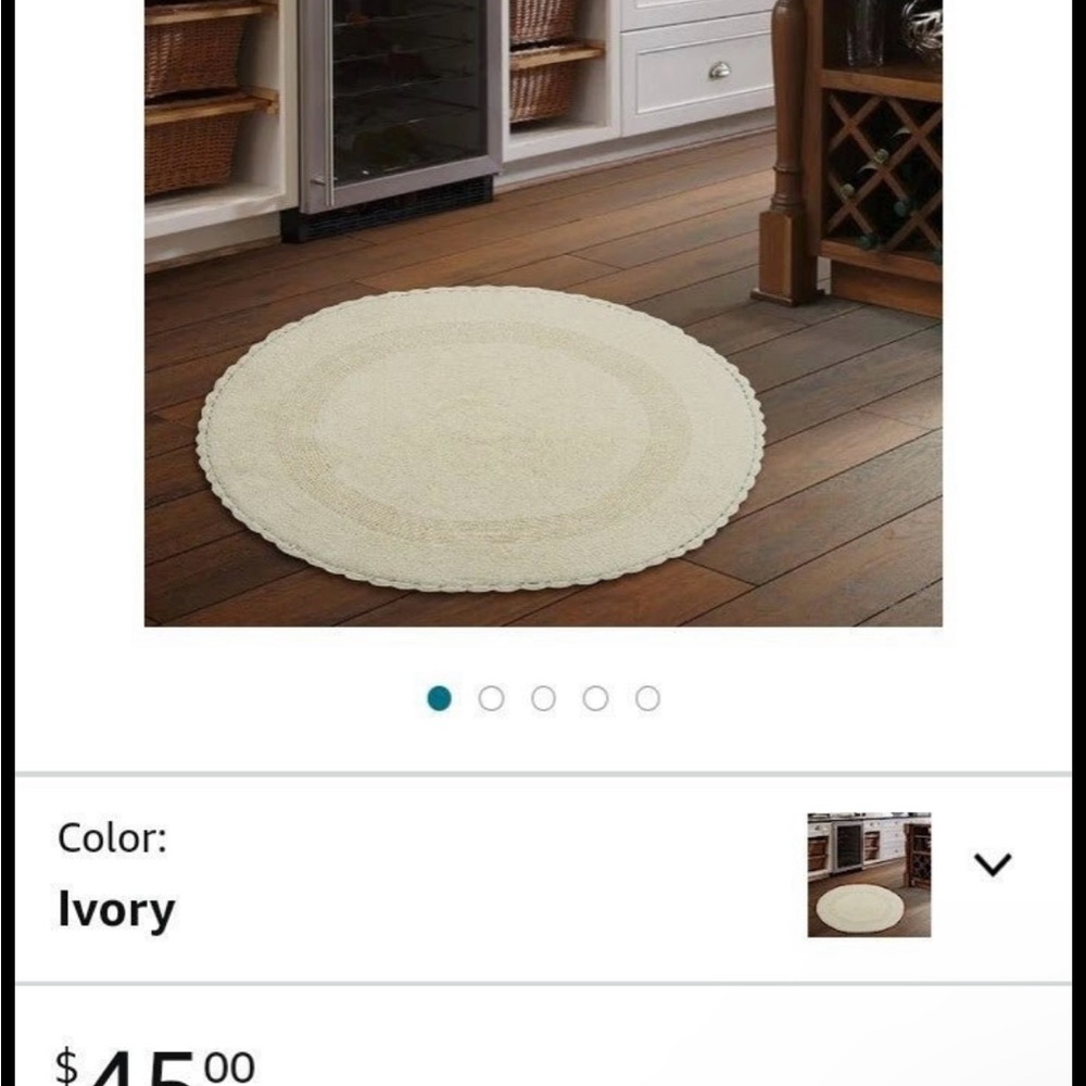 Ivory Round Area Rug